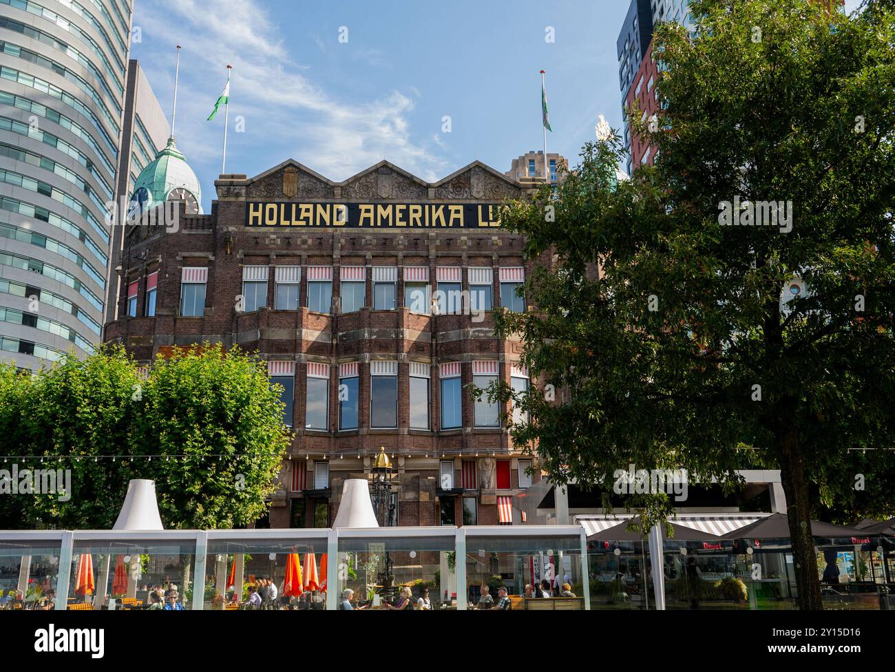 Hotel New York - das 1901 erbaute Gebäude der Holland Amerika Line im Hafen von Rotterdam, ehemaliger Hauptsitz der Reederei, heute ein Hotel Stockfoto