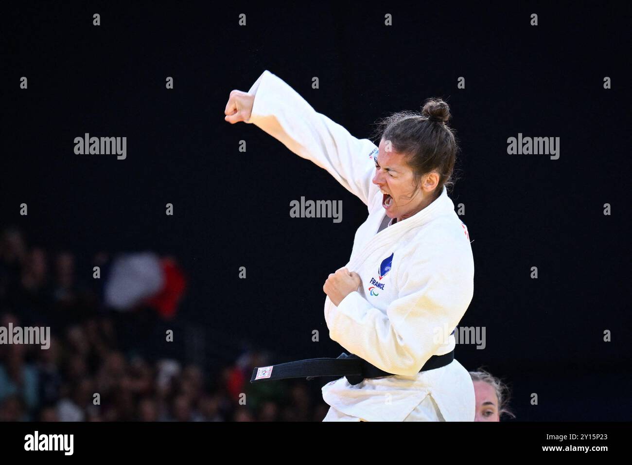 Paris, Frankreich. September 2024. Sandrine Martinet (FRA), Judo -48kg, Judo Damen J2 während der paralympischen Spiele Paris 2024 am 5. September 2024. Foto: Tomas Stevens/ABACAPRESS. COM Credit: Abaca Press/Alamy Live News Stockfoto