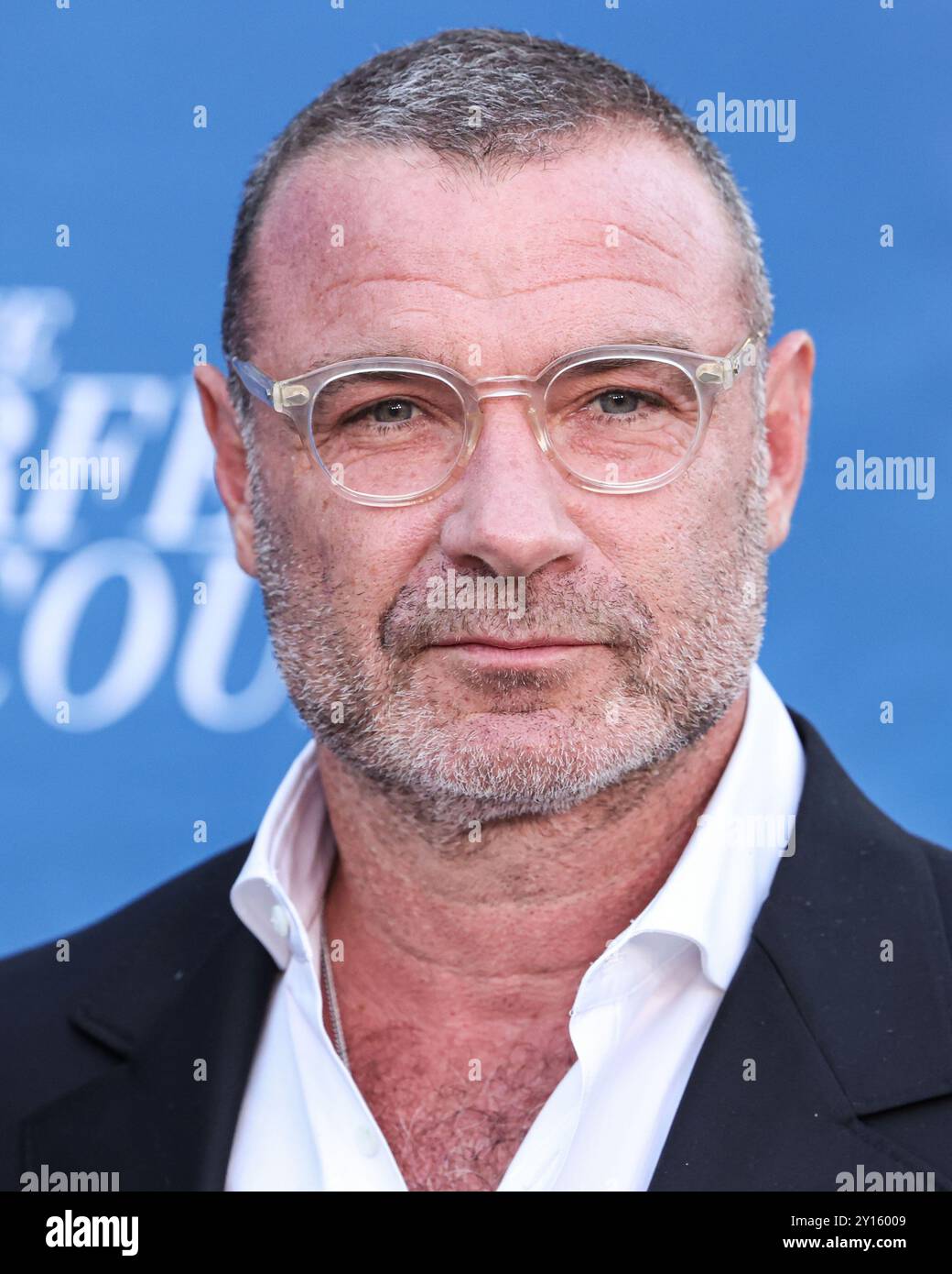 HOLLYWOOD, LOS ANGELES, KALIFORNIEN, USA - 4. SEPTEMBER: Liev Schreiber kommt zur Los Angeles Premiere von Netflix's „The Perfect Couple“ Staffel 1, die am 4. September 2024 im Egyptian Theatre Hollywood in Hollywood, Los Angeles, Kalifornien, USA stattfindet. (Foto: Xavier Collin/Image Press Agency) Stockfoto