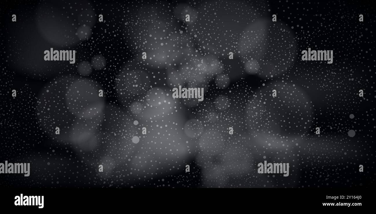 Dunkler kosmischer Nebel, tiefer Weltraum, Kosmos Konzept, Textur, Hintergrund - abstrakte Illustration im editierbaren Vektorformat Stock Vektor