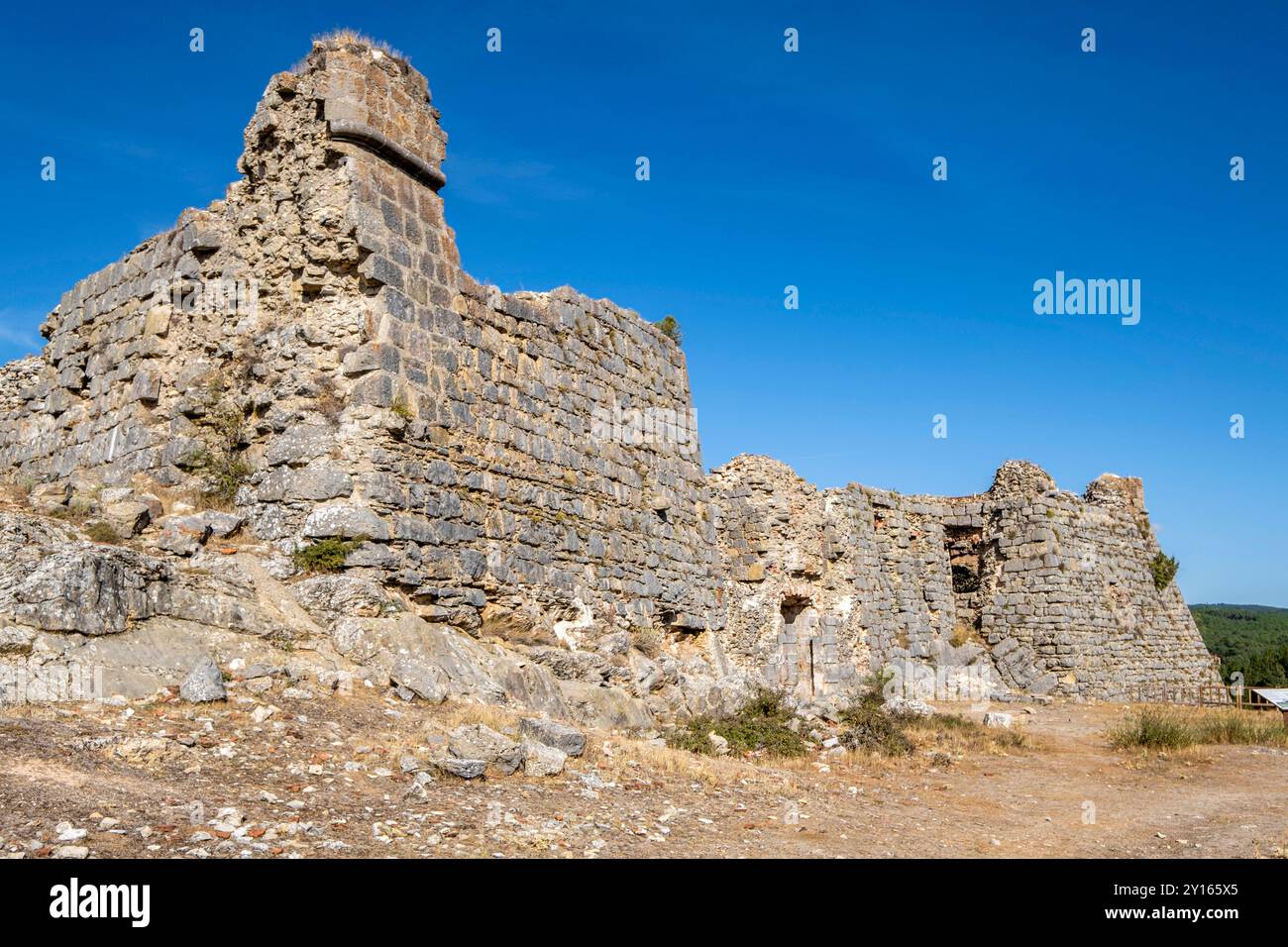 Festung San Leonardo de Yagüe, Soria, Autonome Gemeinschaft Kastilien, Spanien, Europa. Stockfoto