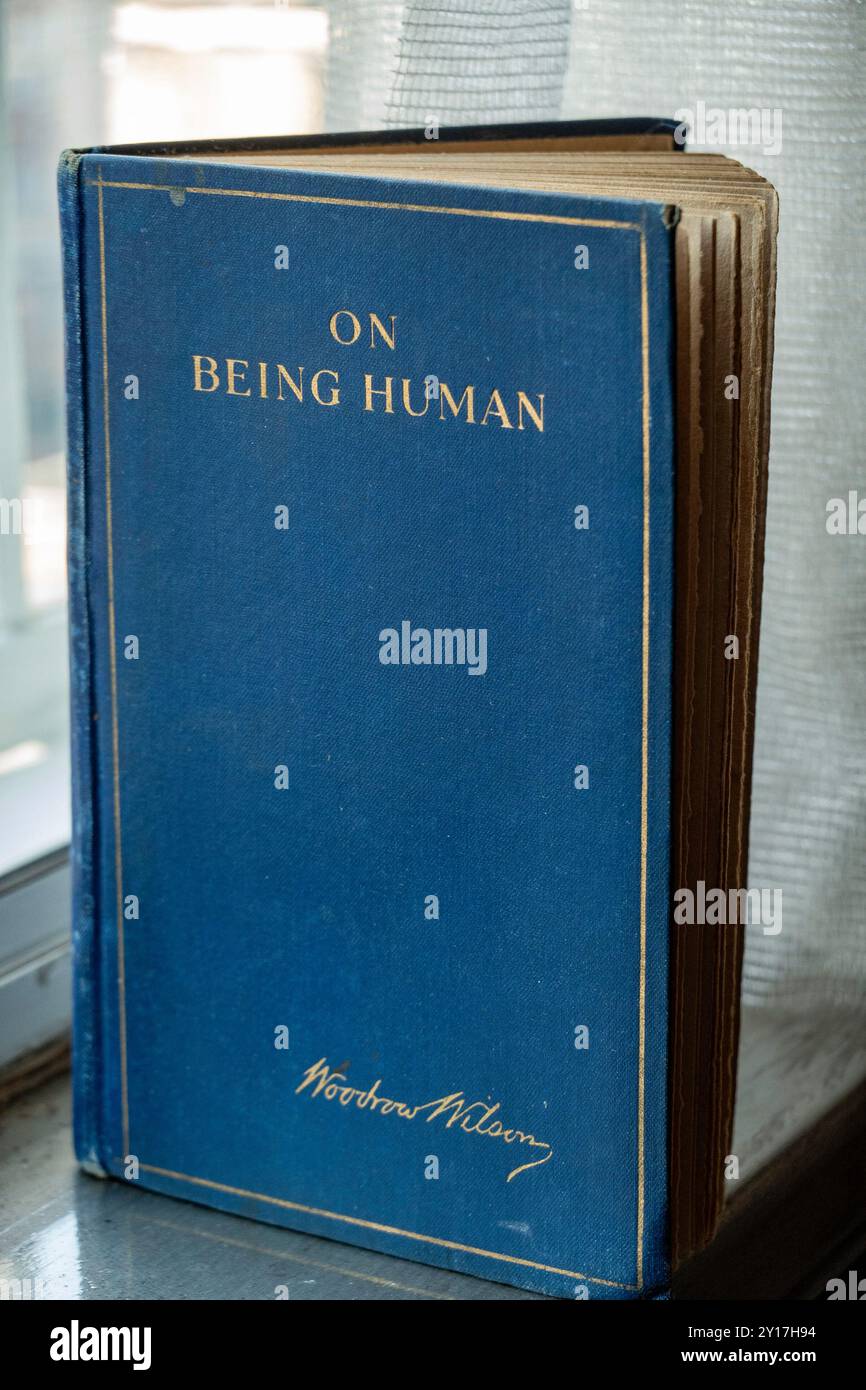 1916 Nachdruck des philosophischen Essays von Woodrow Wilson über sein menschliches Leben, USA Stockfoto