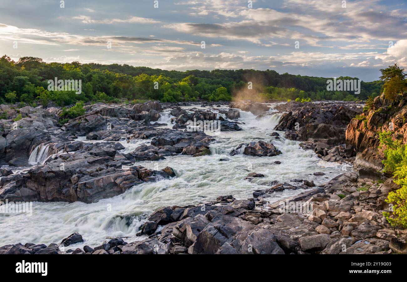 Die Great Falls des Potomac River Stockfoto