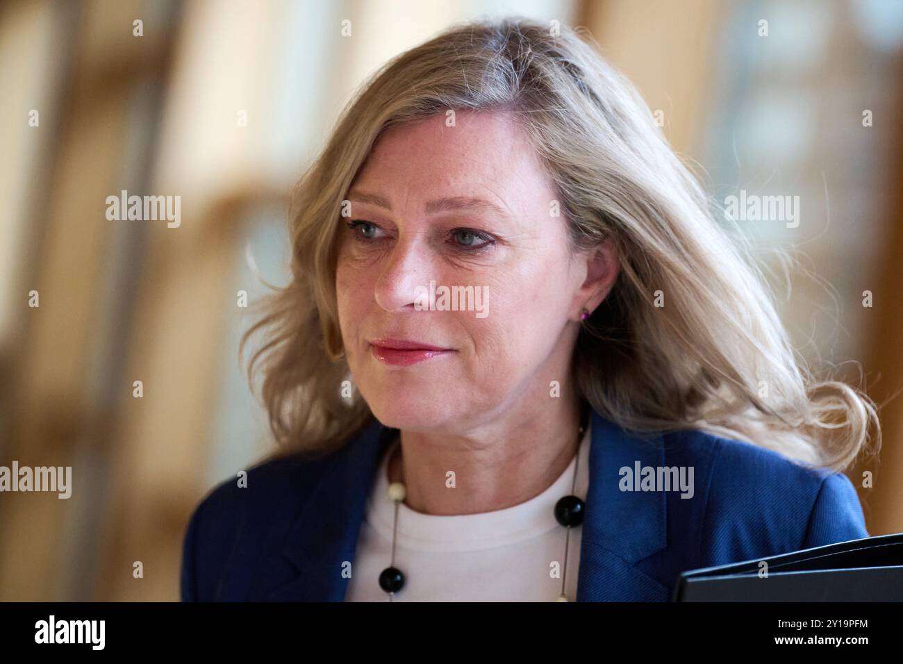 Edinburgh Schottland, Vereinigtes Königreich 05. September 2024. Stellvertretender Kabinettssekretär für Net Zero und Energie Gillian Martin MSP im schottischen Parlament. Credit sst/alamy Live News Stockfoto