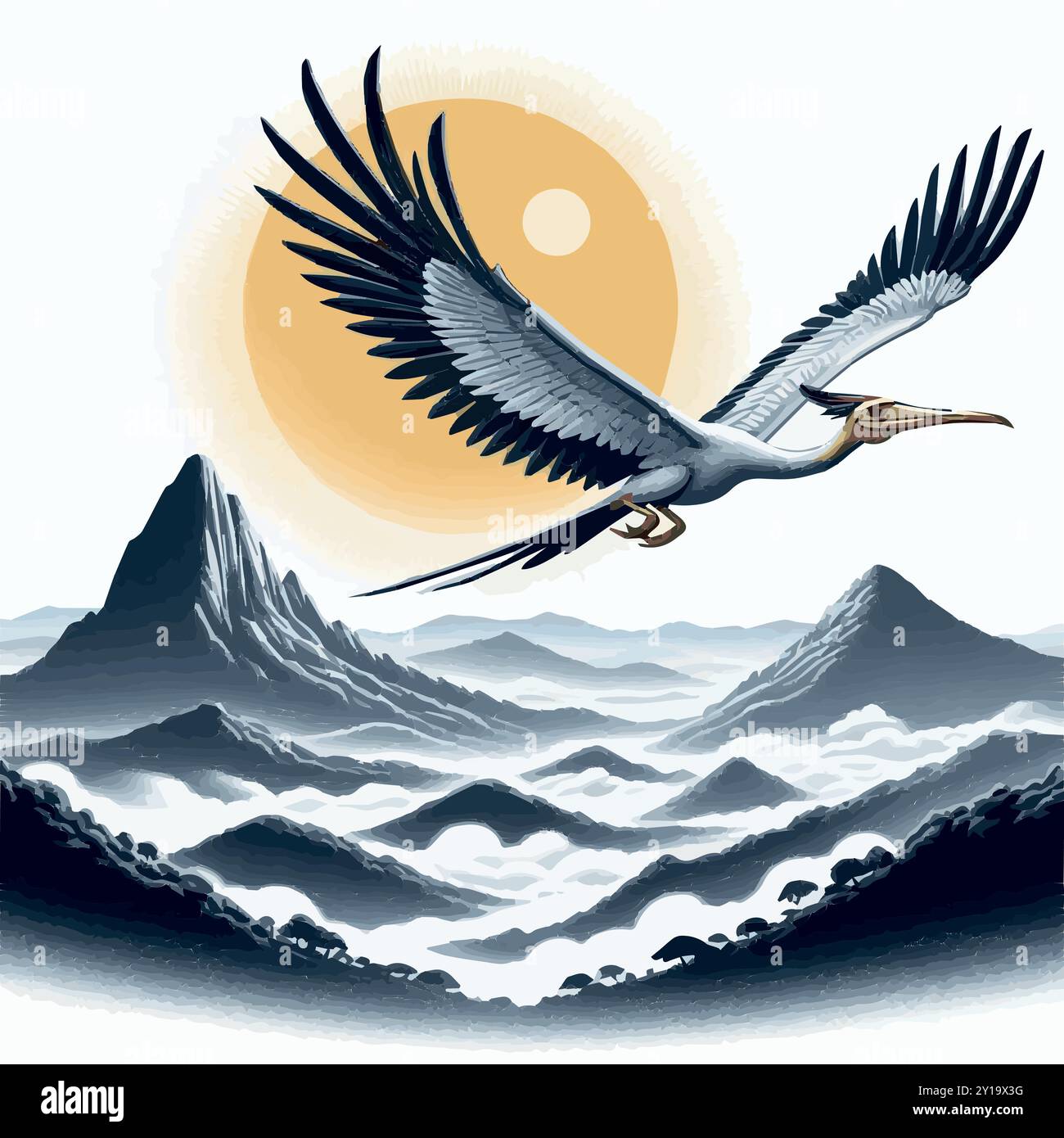 Das Geheimnis von Quetzalcoatlus: Prähistorische Flieger. Stock Vektor