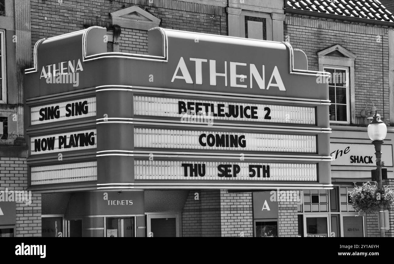 Athena Theater in Athen Ohio USA 2024 Stockfoto