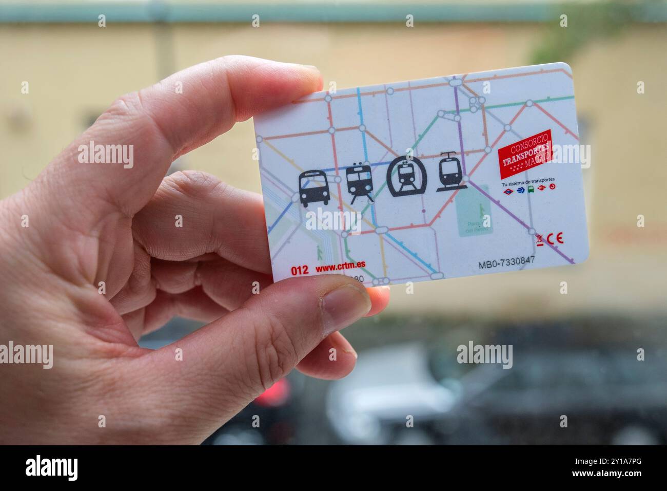 Karte für öffentliche Verkehrsmittel in Madrid Stockfoto Karte für öffentliche Verkehrsmittel in Madrid Stockfoto