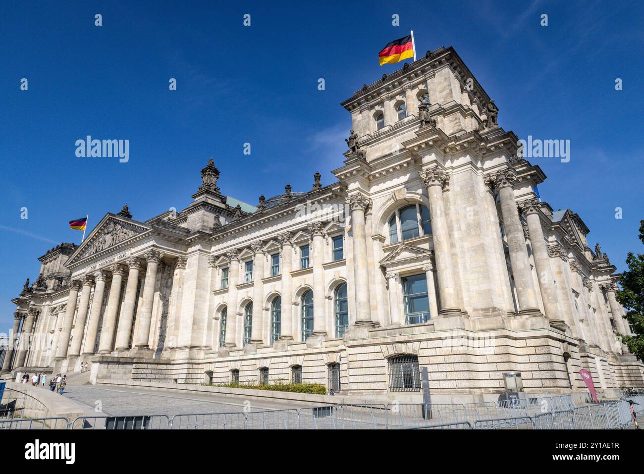 Das Reichstagsgebäude, Sitz des Deutschen Bundestages, Berlin Stockfoto