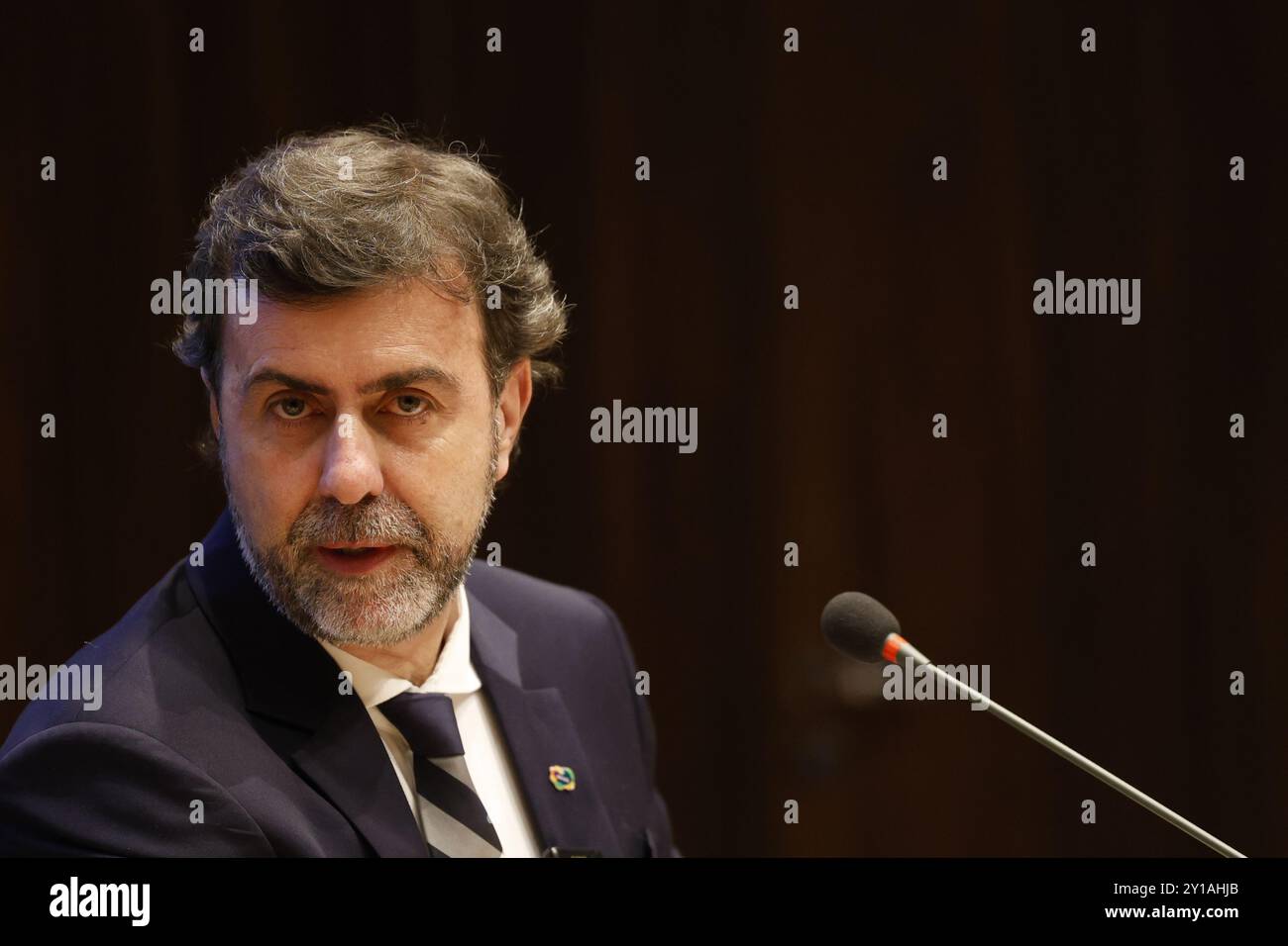 Marcelo Freixo Porträt. Brasilianischer Politiker, Bundesabgeordneter, Mitglied der Abgeordnetenkammer von Brasilien und Präsident der Embratur-Gesellschaft Stockfoto