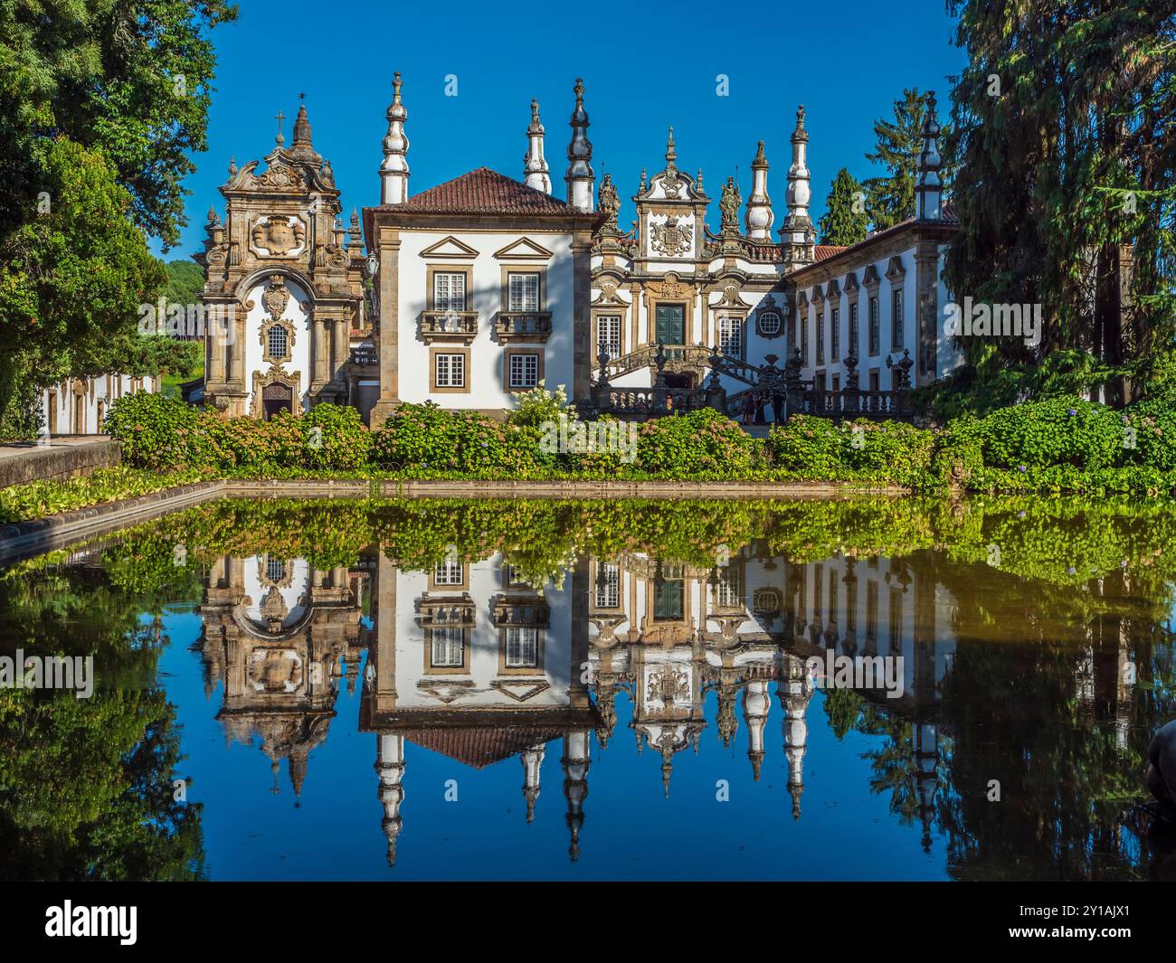 Mateus Palast und Gärten, Vila Real, Portugal. Stockfoto