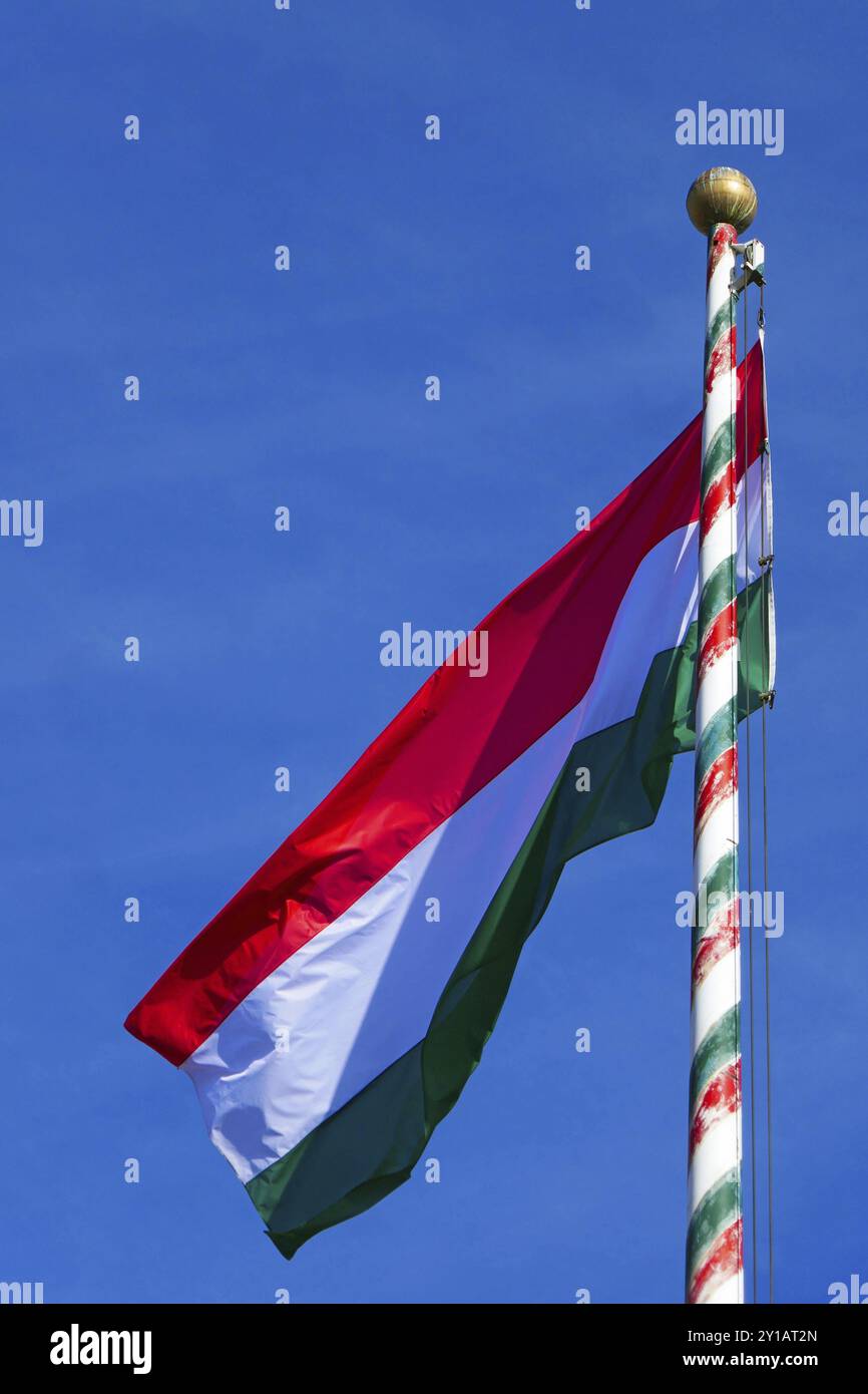 Nationalflagge von Ungarn Stockfoto