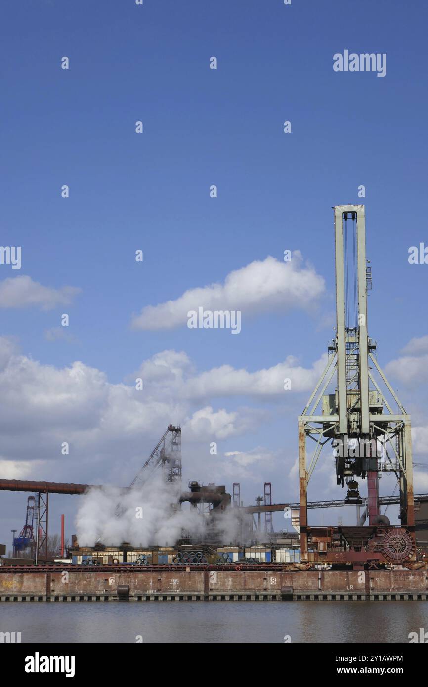 Stahlwerk in Hamburg Waltershof Stockfoto