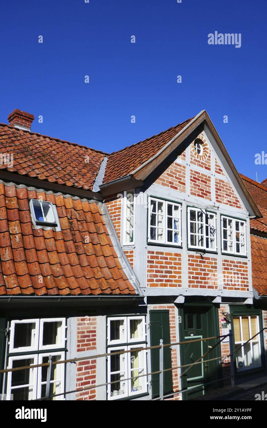 Historische Altstadt von Lauenburg an der Elbe Stockfoto