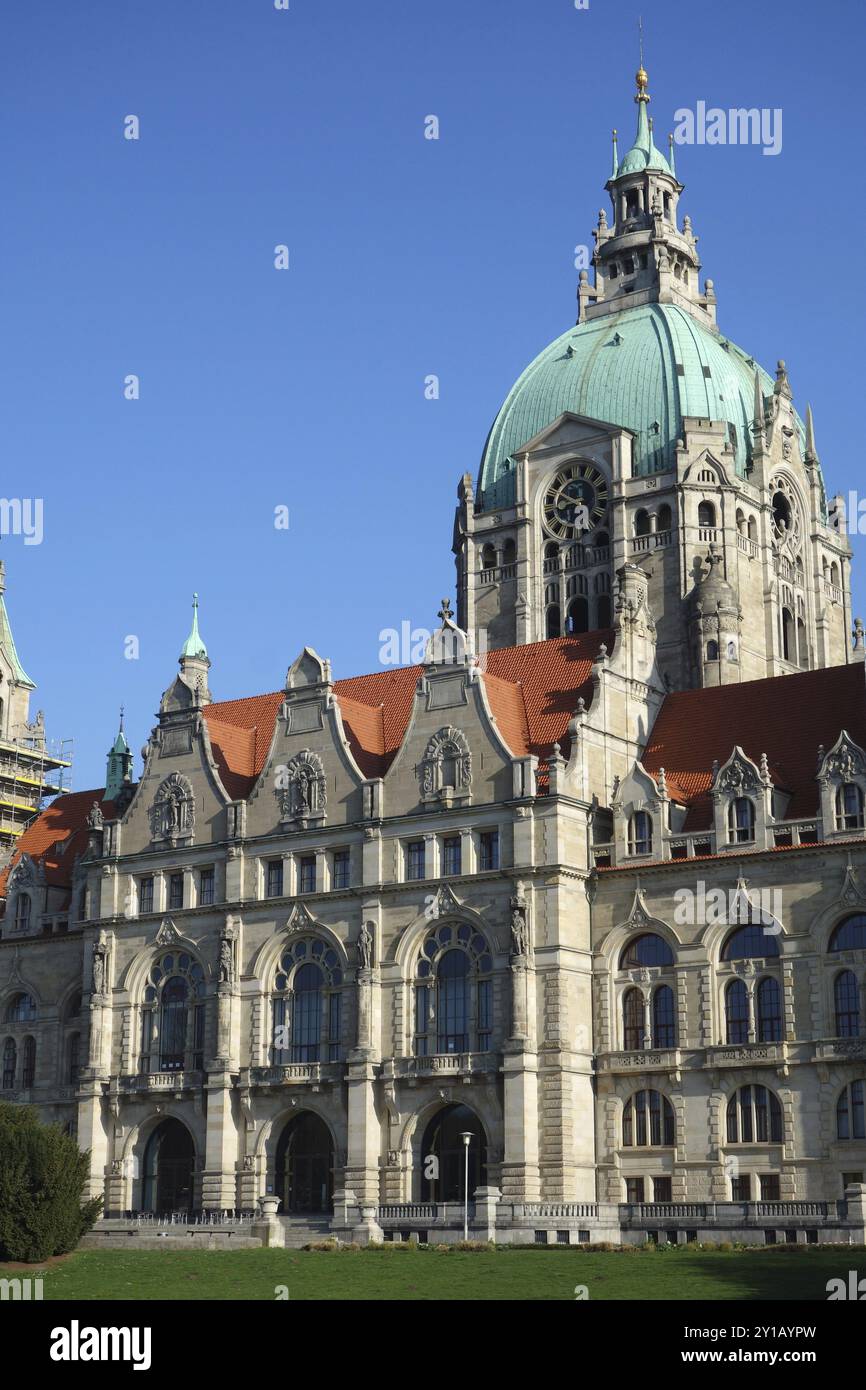 Neues Rathaus in Hannover Stockfoto