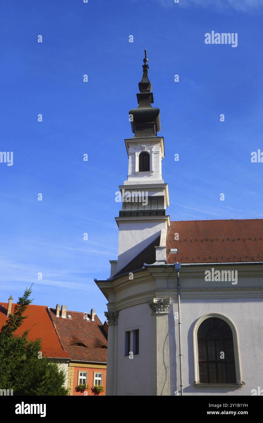 Protestantische Kirche im Burgviertel in Budapest Stockfoto