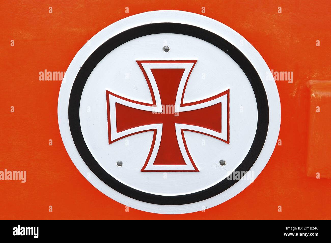 Flagge des Malteserordens Stockfoto