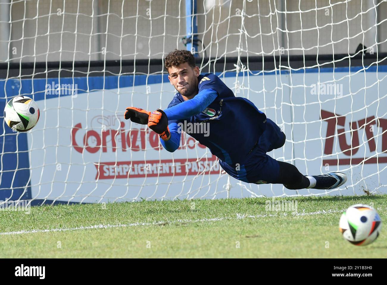 Latina, Latium. September 2024. Gioele Zacchi während der Qualifikations-Europameisterschaft unter 21 Matches Italien gegen San Marino im Domenico Francioni Stadion, Latina (Italien), 05. September 2024 Credit Credit: massimo insabato/Alamy Live News Stockfoto