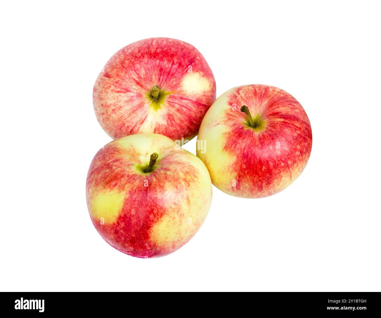 Apple isoliert. Roter ganzer Apfel auf weißem Hintergrund. Stockfoto