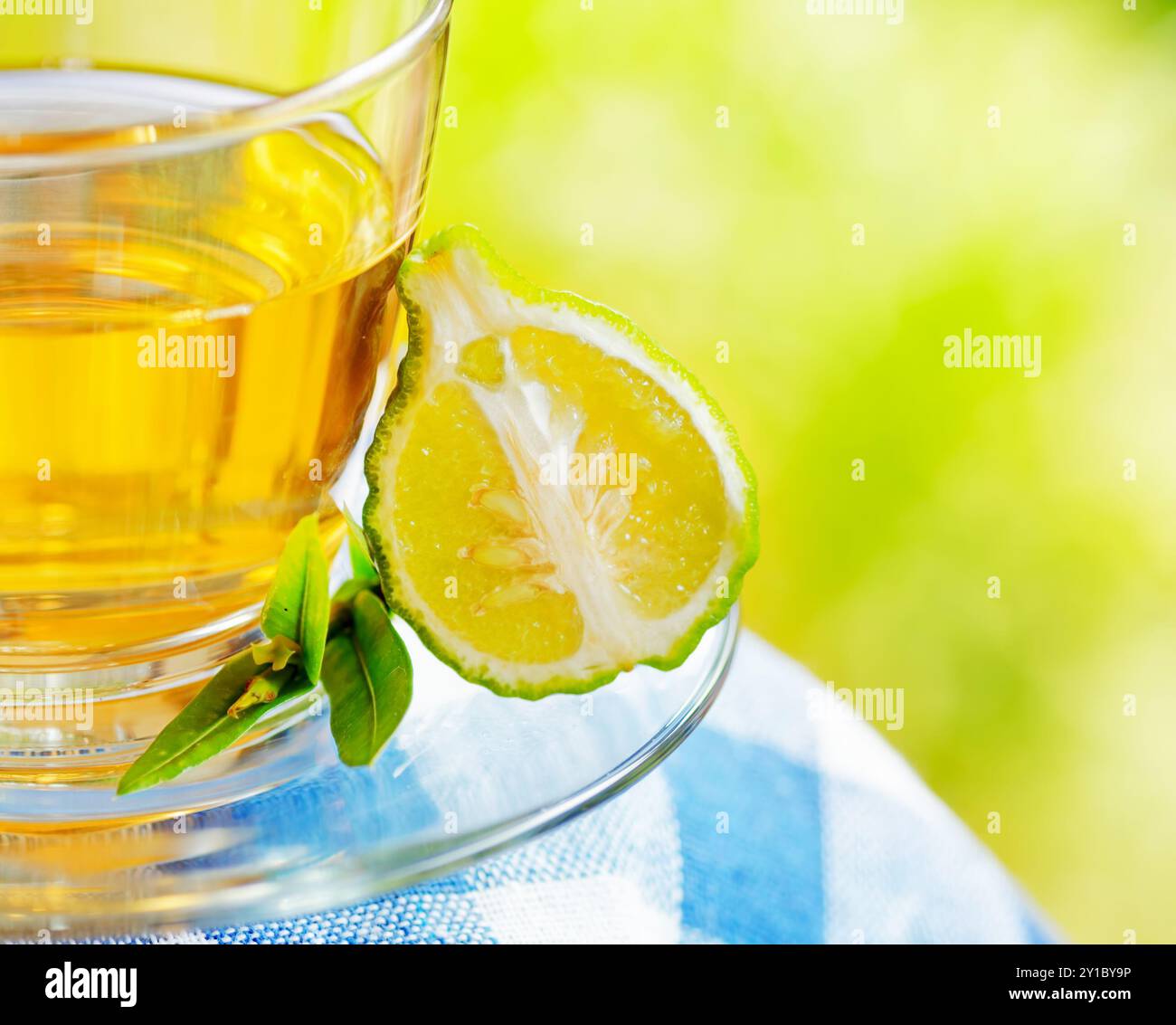 Earl Grey Tee mit Bergamotte. Stockfoto