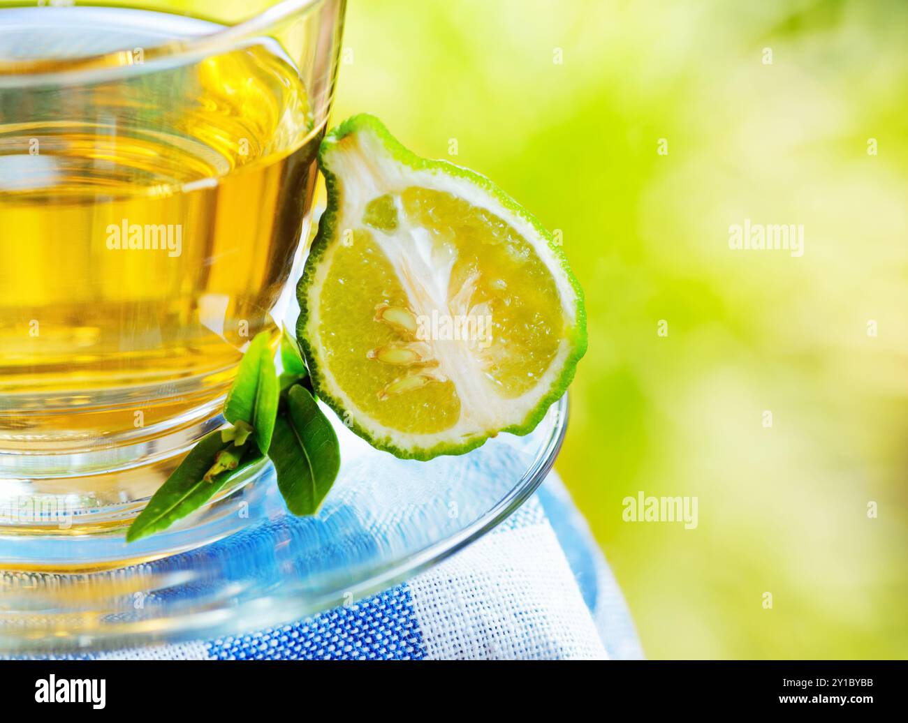 Earl Grey Tee mit Bergamotte. Stockfoto