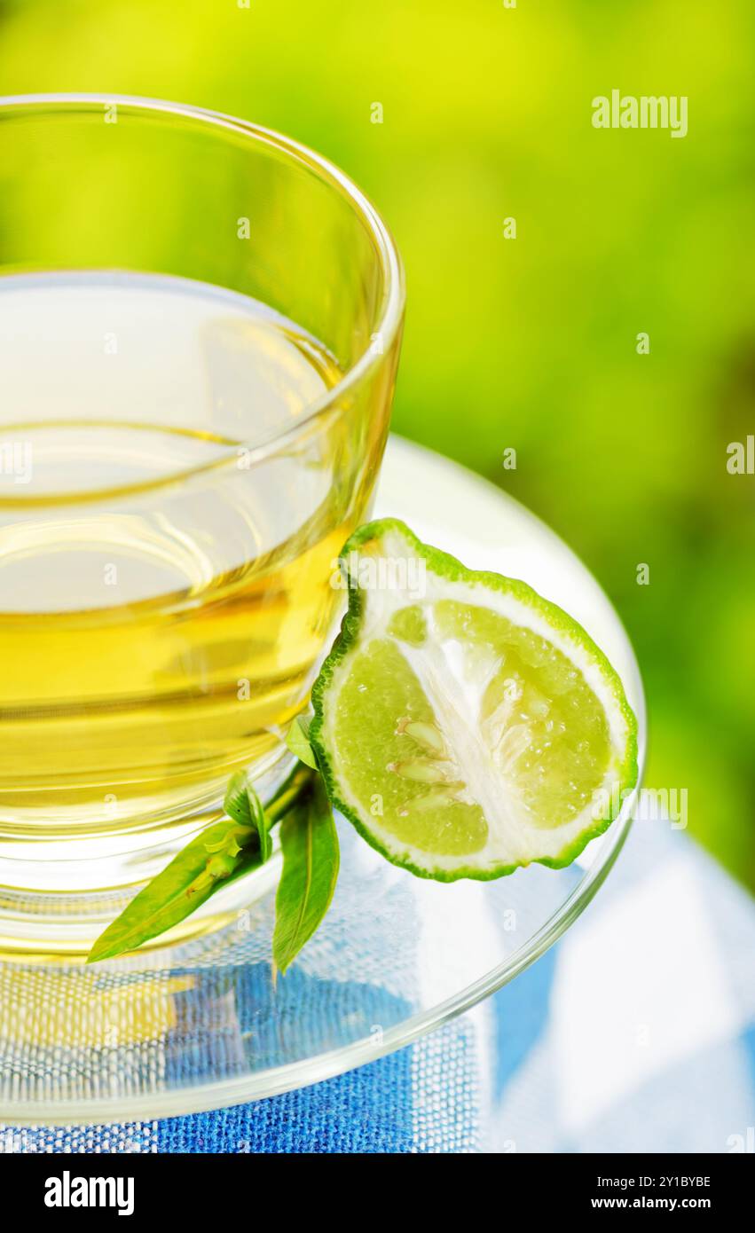 Earl Grey Tee mit Bergamotte. Stockfoto