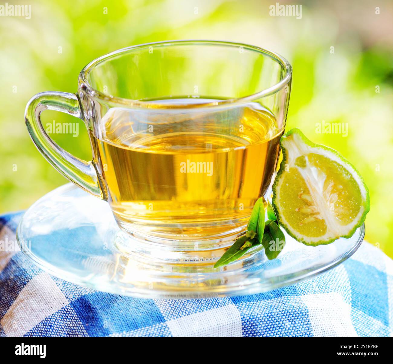 Earl Grey Tee mit Bergamotte. Stockfoto
