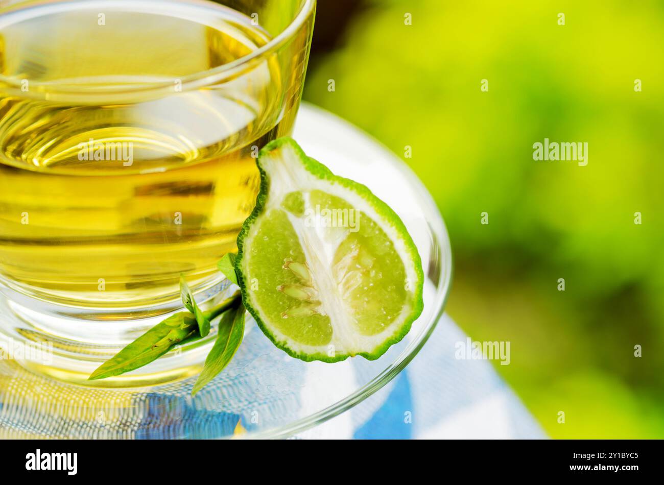 Earl Grey Tee mit Bergamotte. Stockfoto