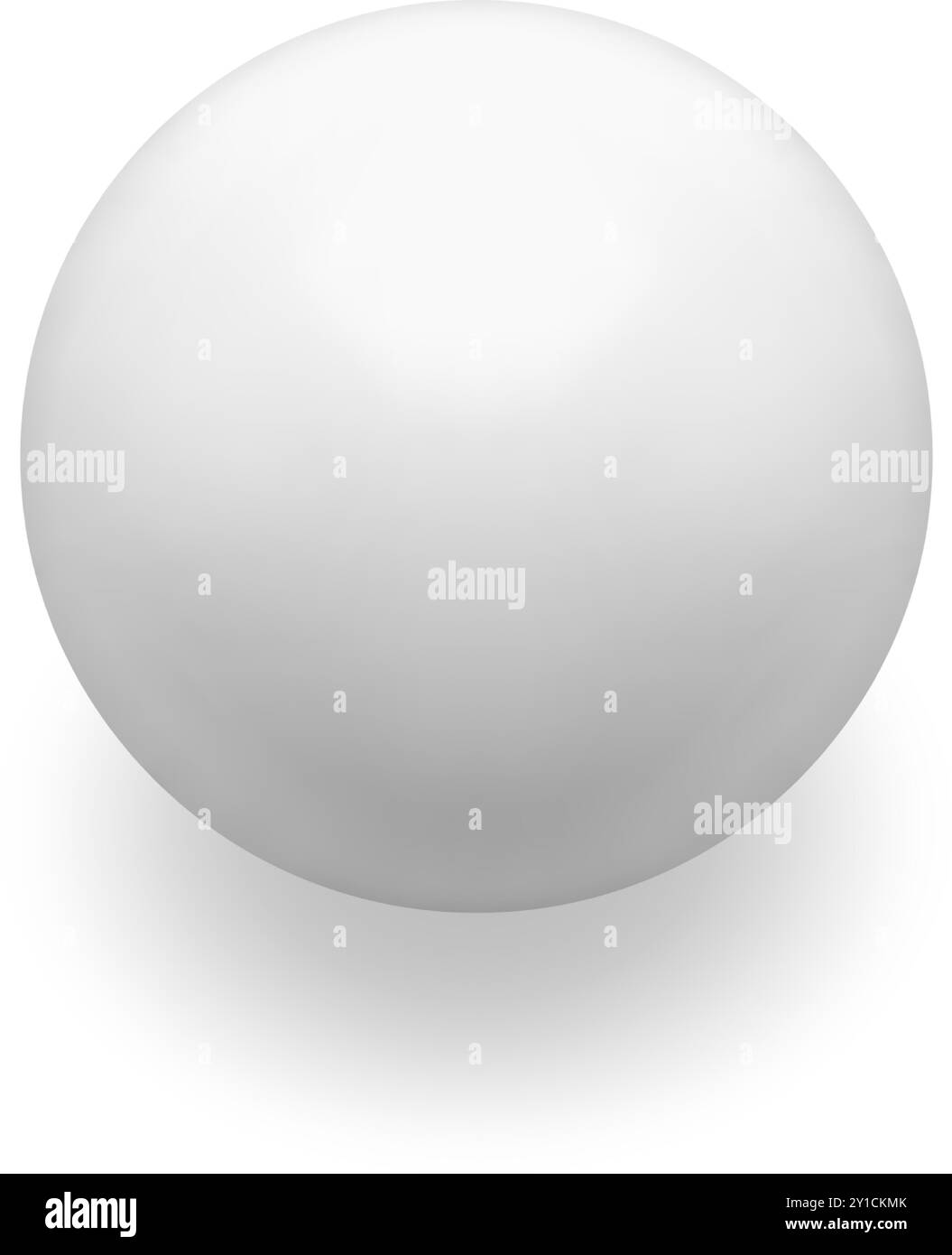 Weiße glänzende Kreis monolithische Form fliegende Ballonkugel leere 3D Vorlage Vektor Illustration. Realistisch glänzende runde Figur mit dekorativem Design Stock Vektor