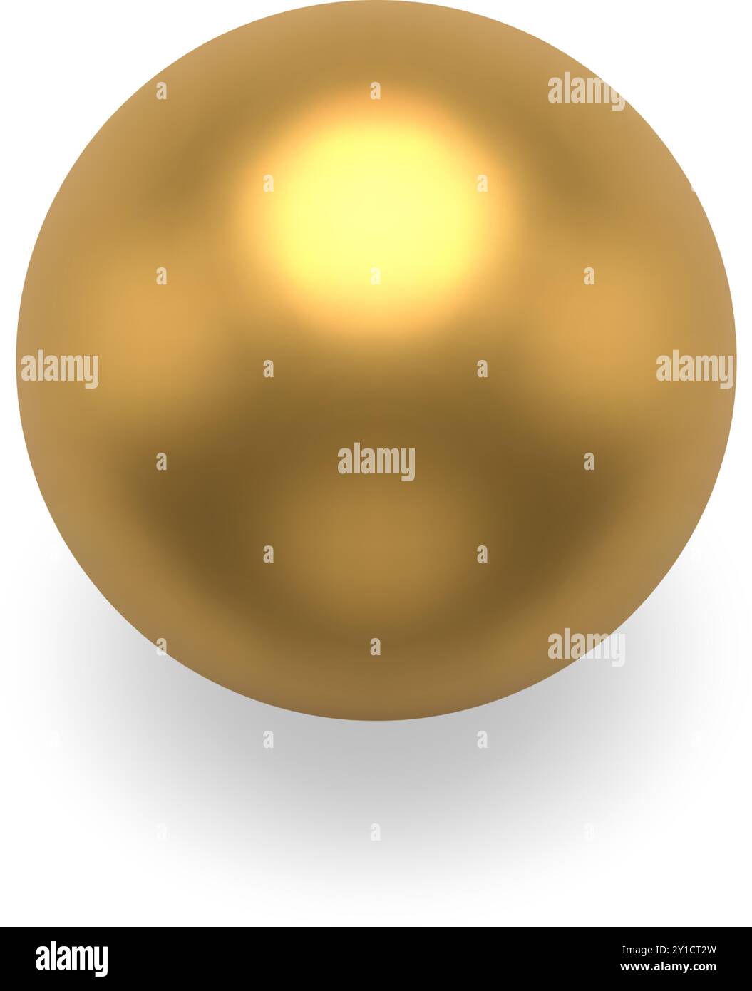 Hochwertige goldene metallische glänzende Kugel realistische Kugel Schmuck Element 3D Vorlage Vektor Illustration. Teure geometrische Figur b Stock Vektor