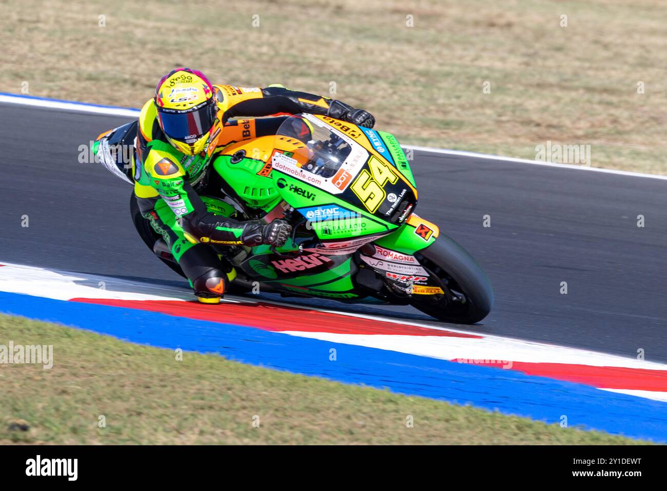 54 Fermin Aldeguer (ESP) SpeedUp Racing, Boscoscuro während des Free Training des Red Bull Grand Prix von San Marino und Rimini Riviera am 6. September 2024 auf dem Misano World Circuit, Italien während des Free Training des Gran Premio Red Bull di San Marino e della Riviera di Rimini, MotoGP World Championship in Misano, Italien, 06. September 2024 Stockfoto