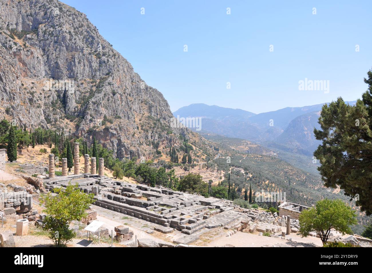 Archäologische Stätte von Delphi in Griechenland Stockfoto