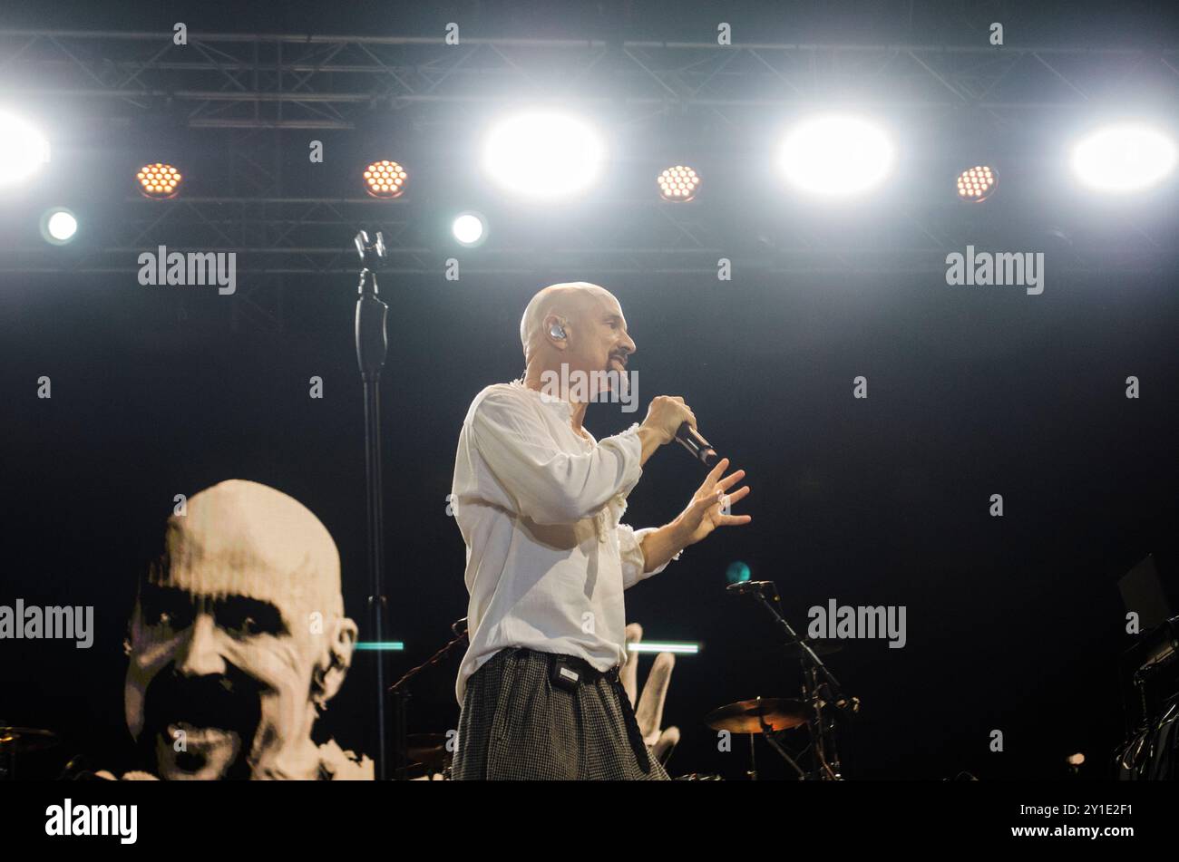 Tim Booth von James, Auftritt im Lycabettus Theatre, Athen/Griechenland, September 2024 Stockfoto