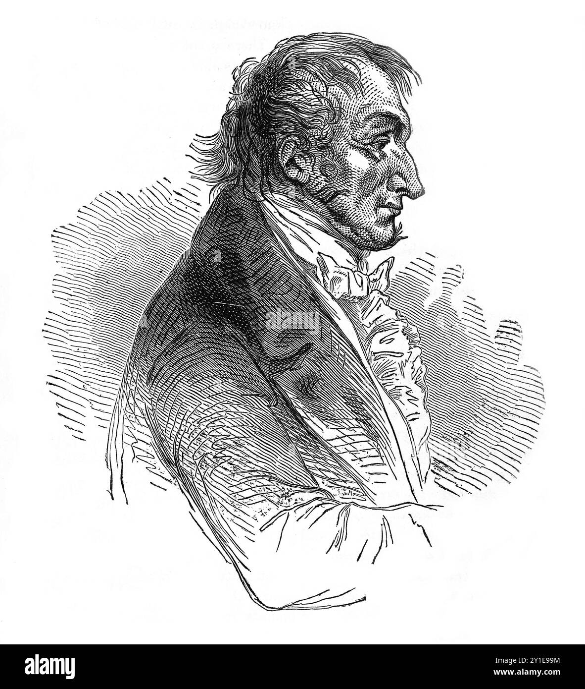 Porträt von Joseph Mallord William Turner RA, englischer Maler (1775–1851). Illustration aus Cassell's History of England, Band VII. Neuauflage veröffentlicht Circ 1873-5. Stockfoto