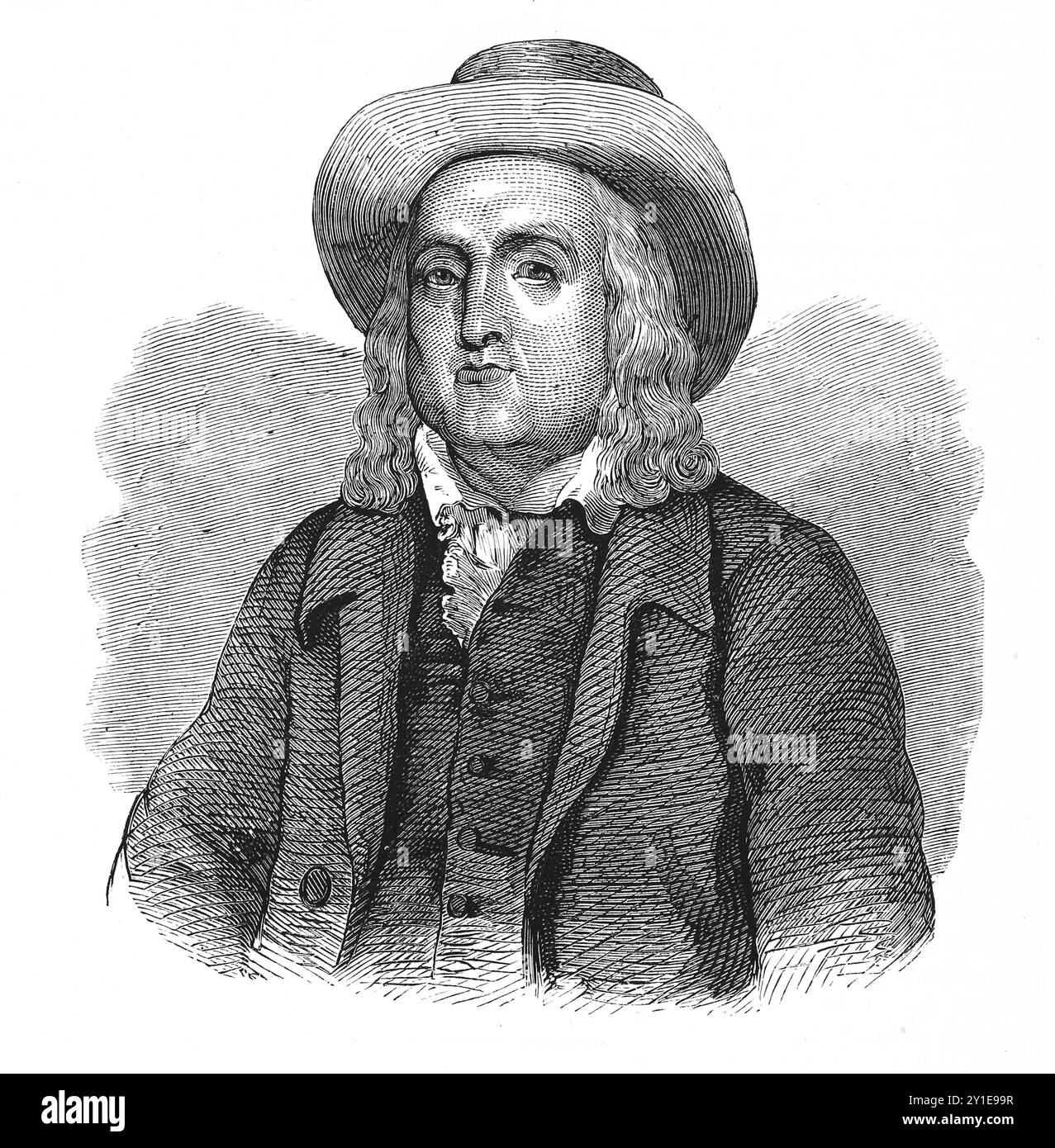 Porträt von Jeremy Bentham, englischem Philosophen, Jurist und Sozialreformer, der als Begründer des modernen Utilitarismus angesehen wird. Illustration aus Cassells Geschichte Englands, Band VII. Neuausgabe um 1873-5. Stockfoto