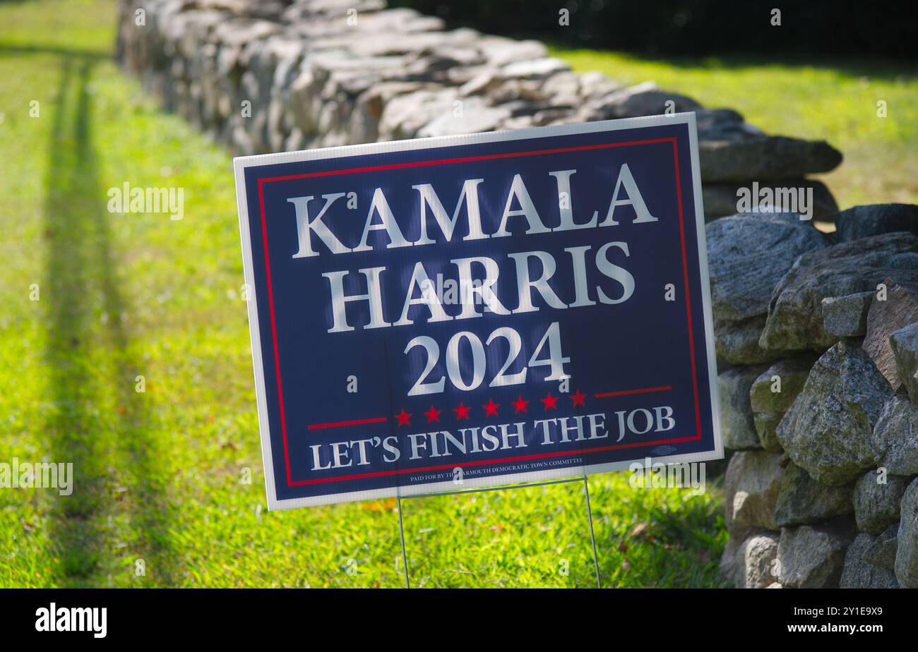 Ein politisches Zeichen für die Präsidentschaftskampagne von Kamala Harris, 2024 Stockfoto