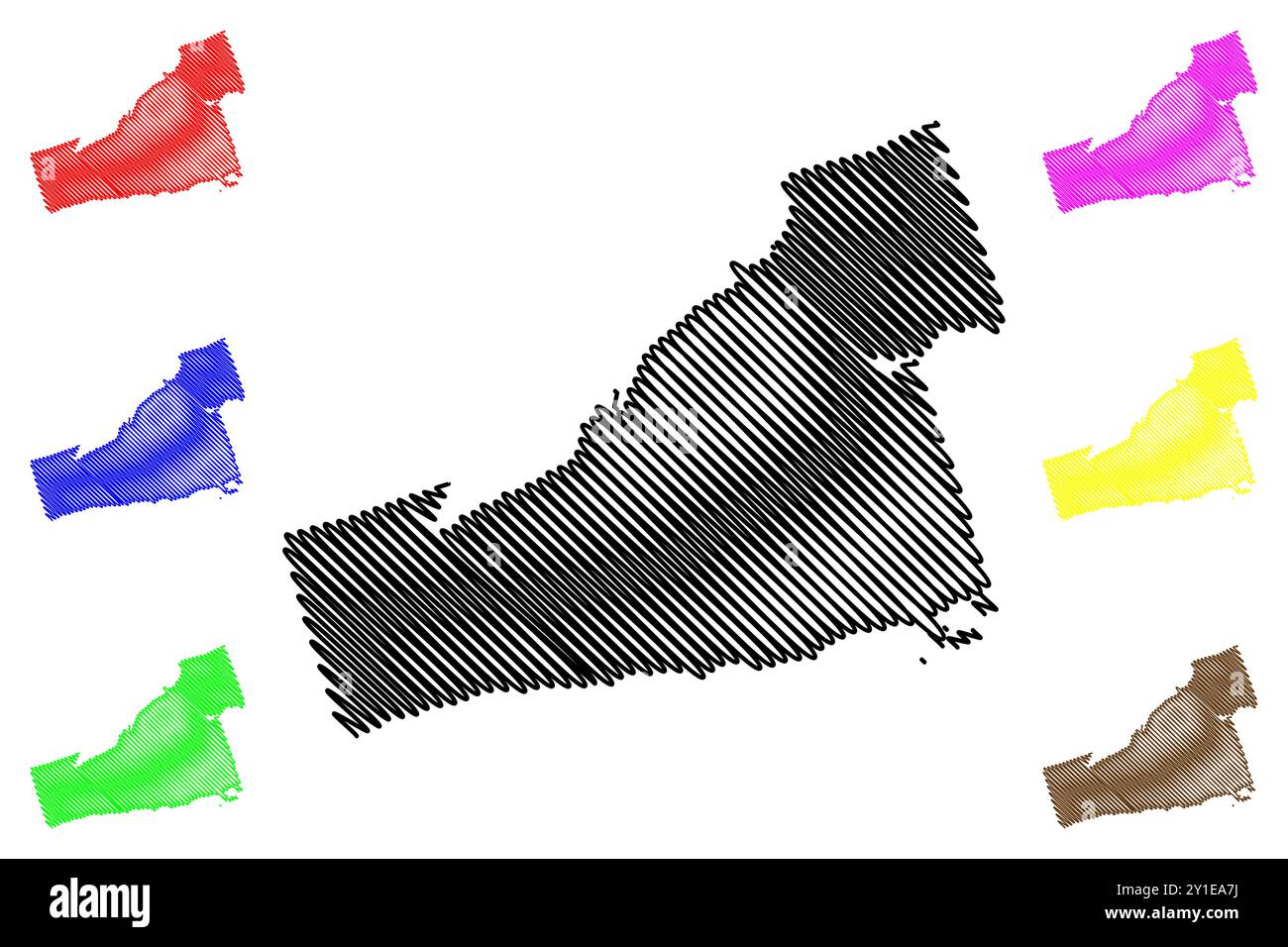 Northumberland County (Kanada, Ontario Province, Nordamerika) Karte Vektordarstellung, Scribble Sketch Northumberland Karte Stock Vektor