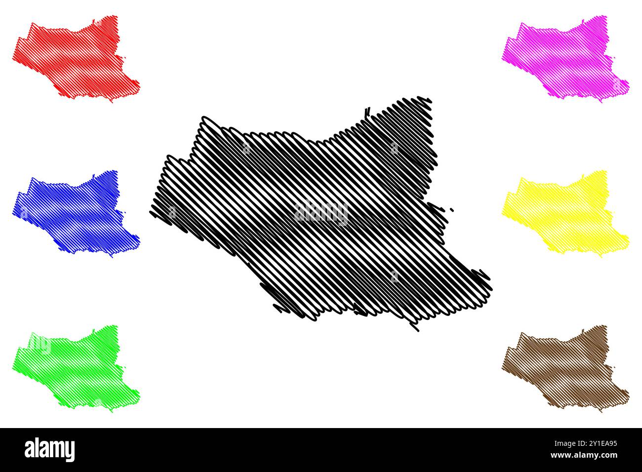 Regionale Gemeinde Niagara (Kanada, Ontario Province, Nordamerika) Kartenvektordarstellung, Scribble Sketch Northumberland Niagara Karte Stock Vektor