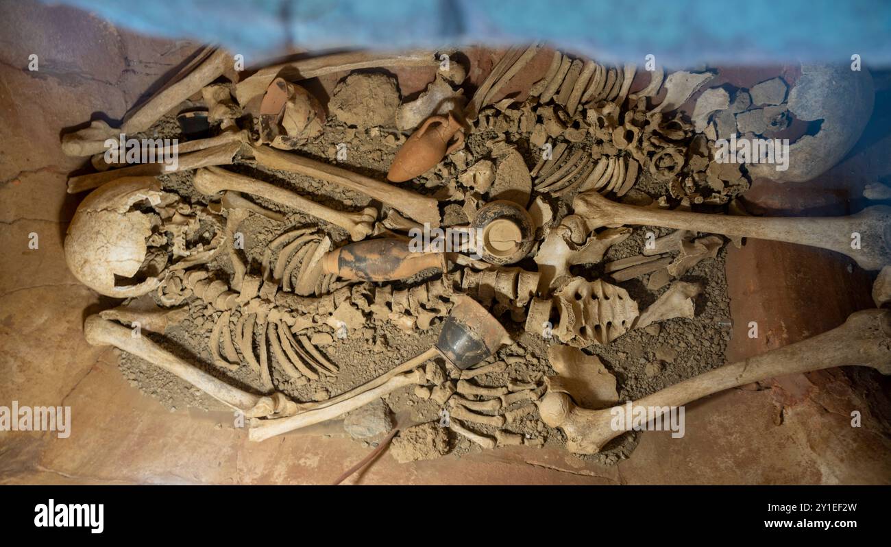 Griechenland, Kykladen, Amorgos, Inselhauptort Chora, Archäologisches Museum Stockfoto