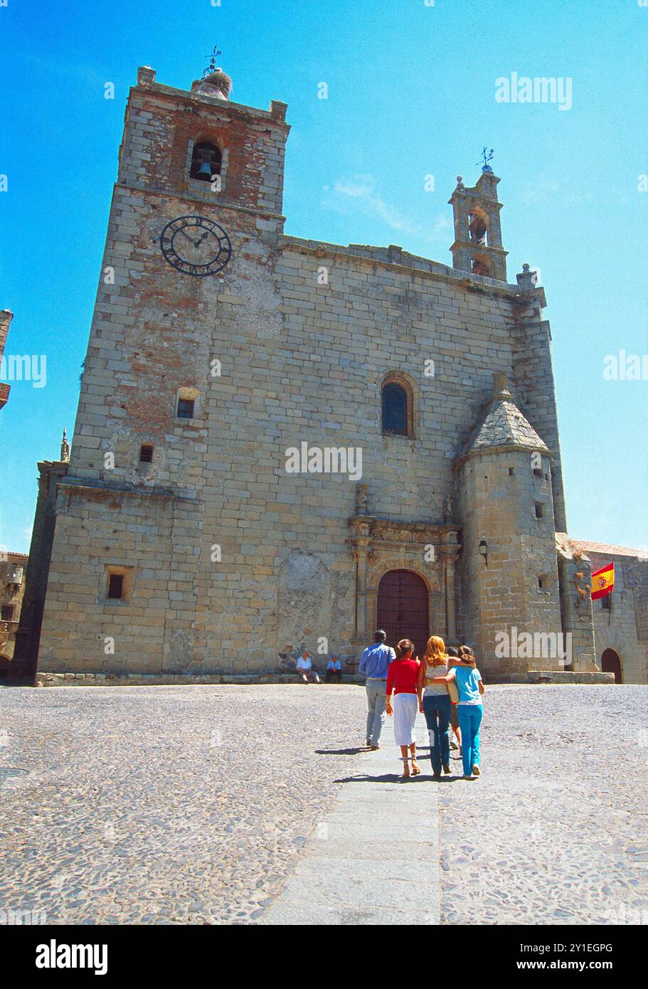 Kathedrale Santa Maria. Caceres, Spanien. Stockfoto