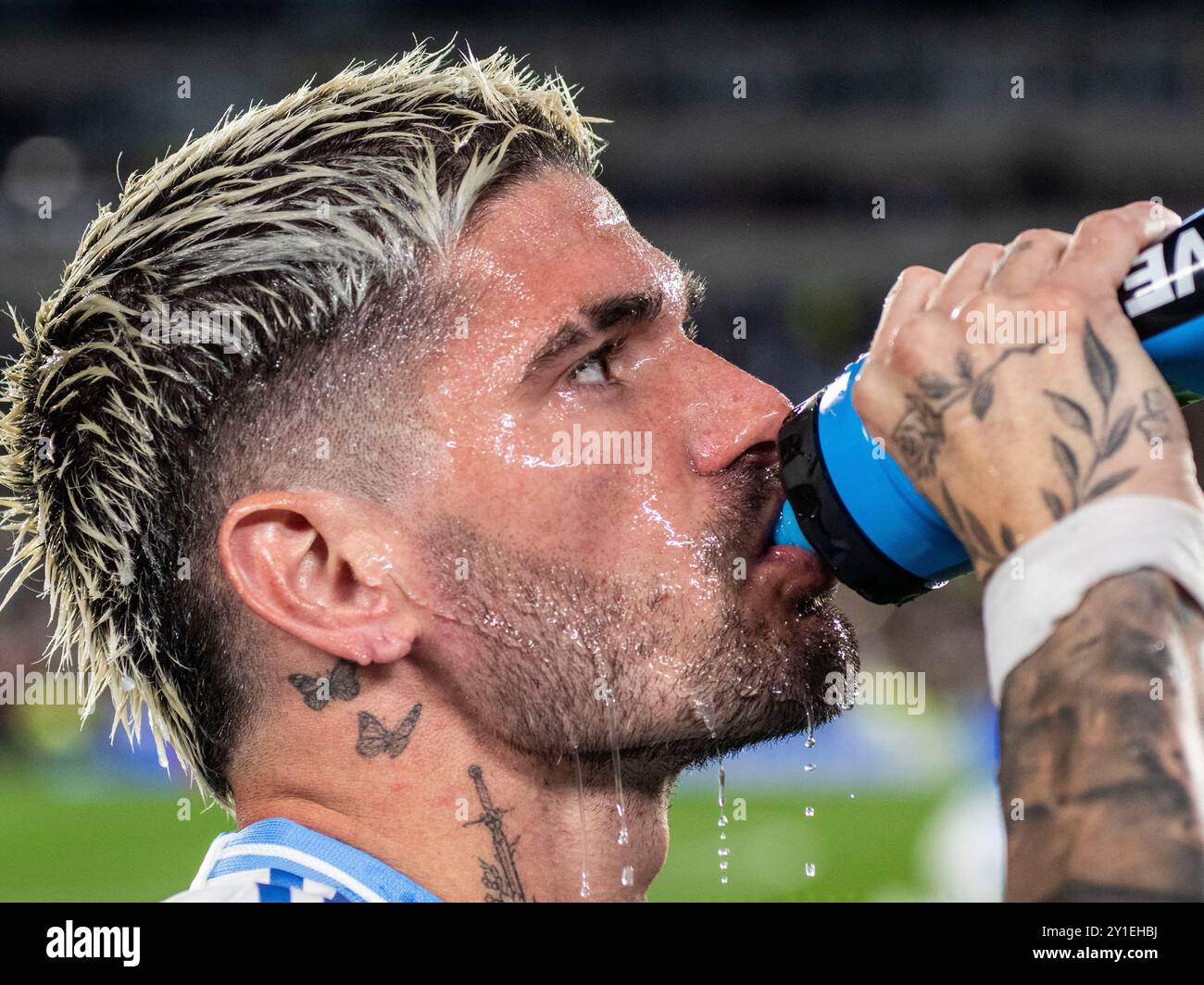 Die argentinische Fußballnationalmannschaft im Monumental-Stadion spielt gegen Chile. Qualifikation zur FIFA-Weltmeisterschaft Stockfoto