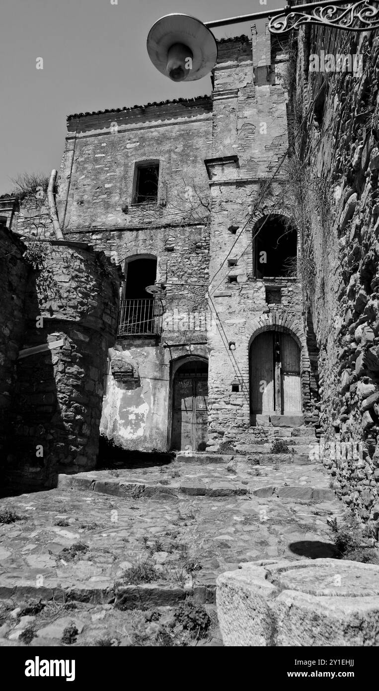 Geisterdorf Rabatana, Tursi, Matera, Basilicata, Italien Stockfoto