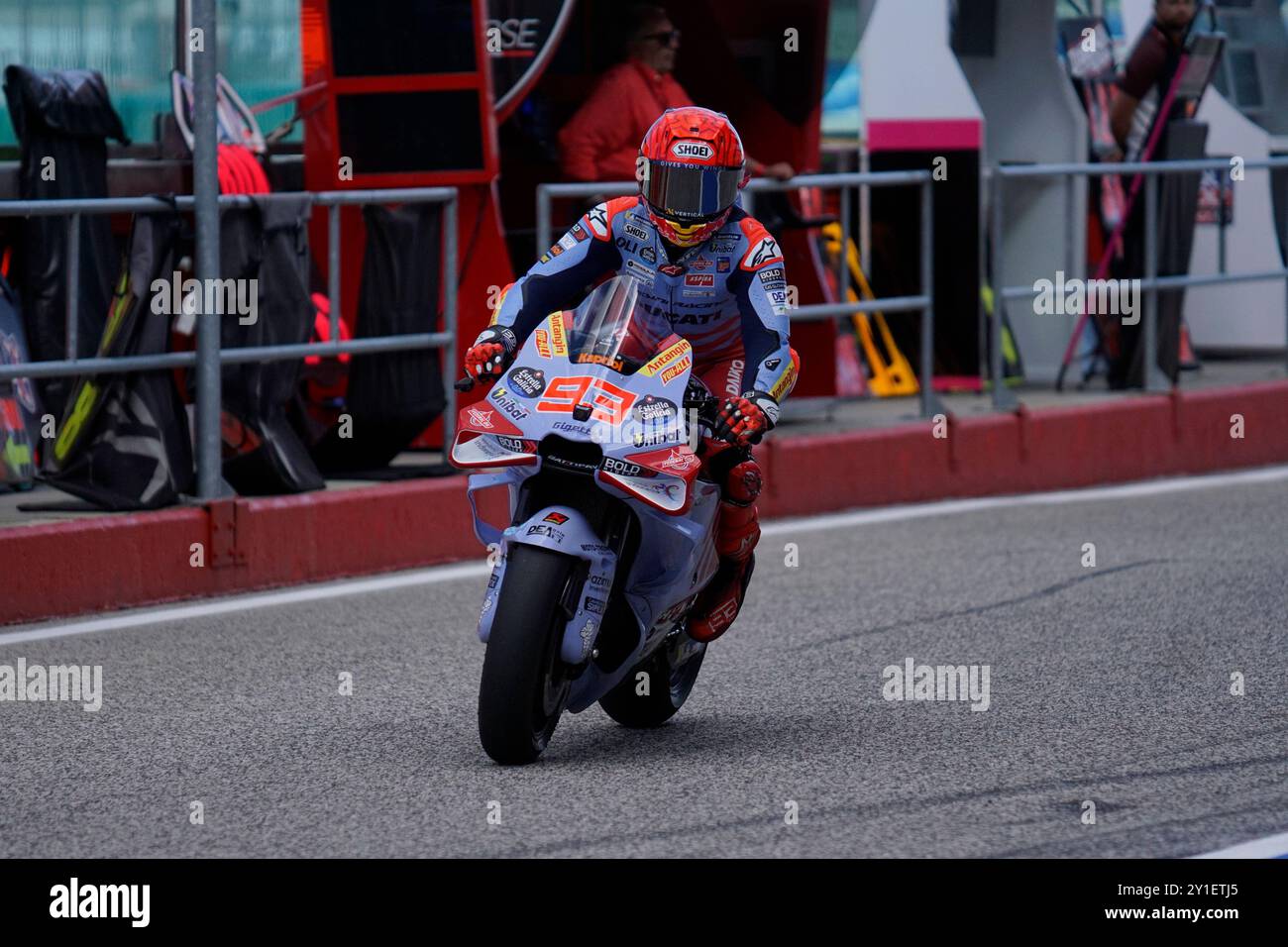 Foto Alessandro La Rocca/LaPresse06-09-2024, Sport-Motociclismo-Motomondiale 2024 Gran Premio Gran Premio Red Bull di San Marino e della Riviera di Rimini - Misano World Circuit Marco Simoncelli - nella foto:Marc Marquez -Ducati -Gresini Photo Alessandro La Rocca/ Credit: LaPresse/Alamy Live News Stockfoto