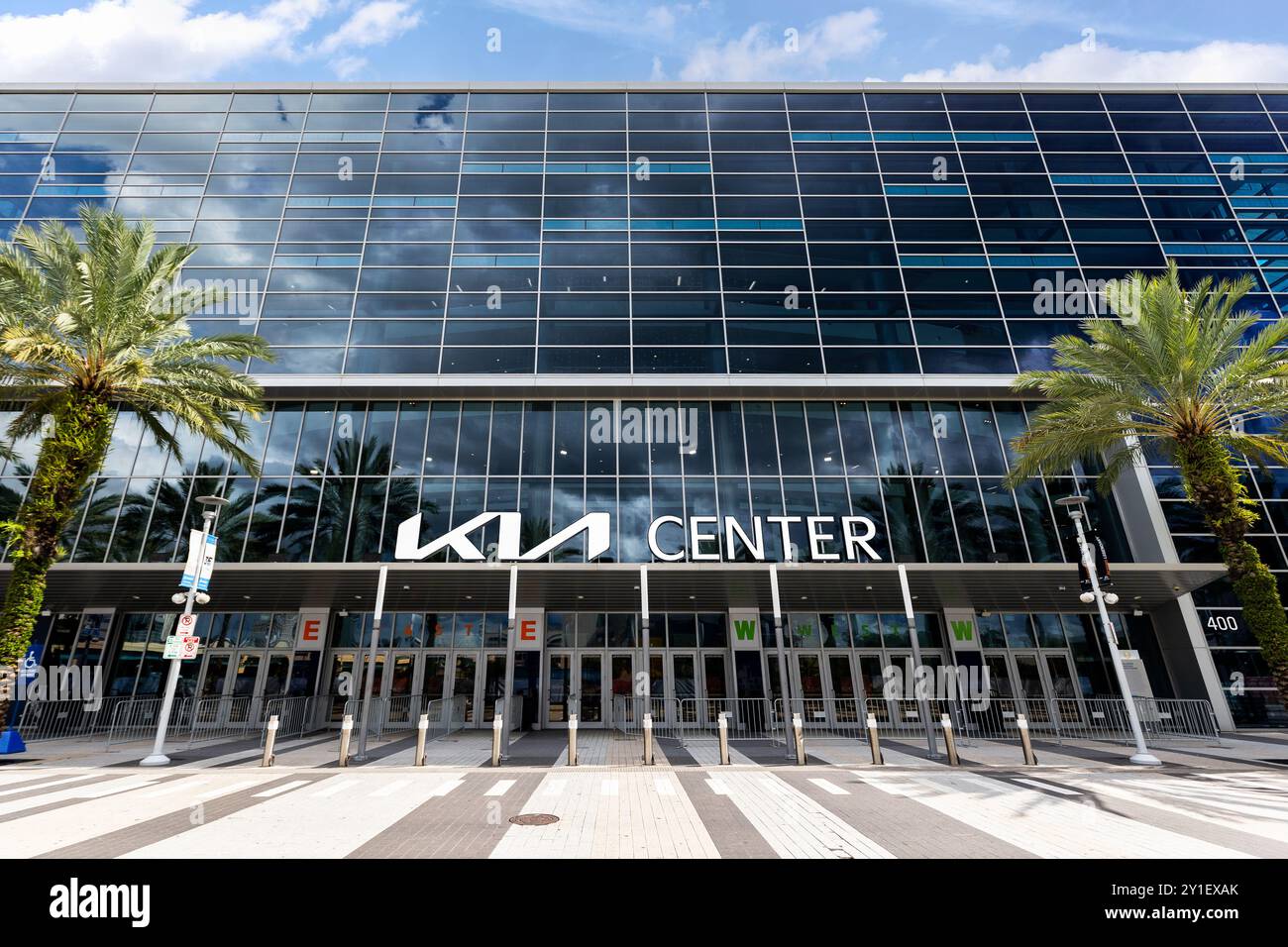 Das Kia Center, ehemals Amway Center, ist eine Mehrzweckarena im Stadtzentrum von Orlando und Heimat des Orlando Magic der NBA. Stockfoto