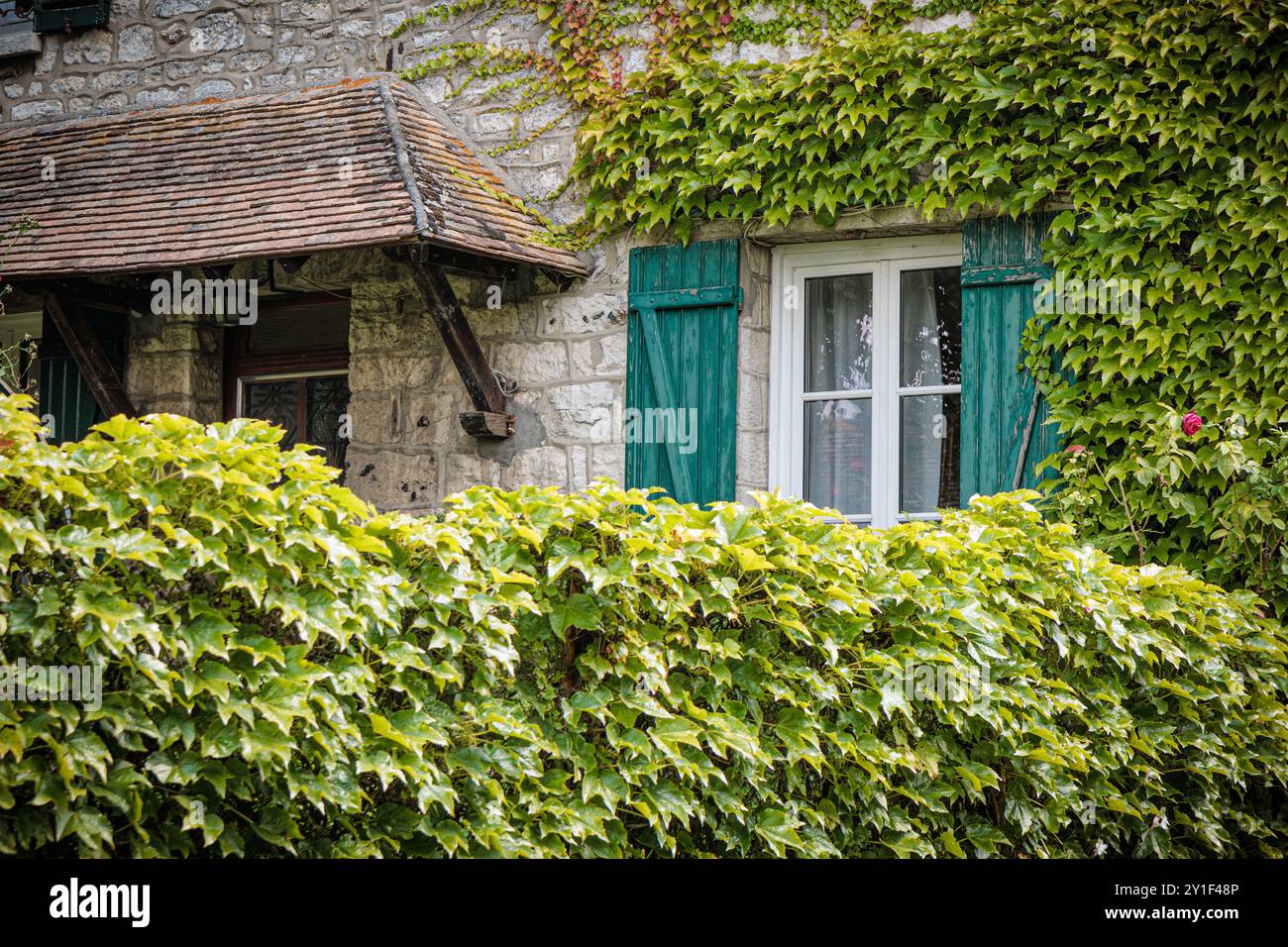 Ivy Window House in Giverny, Frankreich Stockfoto