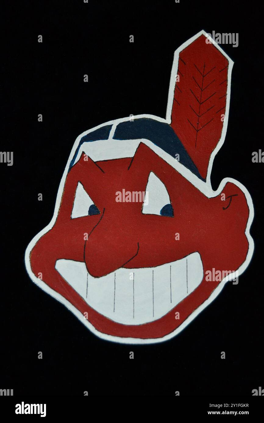 Chief Wahoo Baseball Maskottchen Stockfoto
