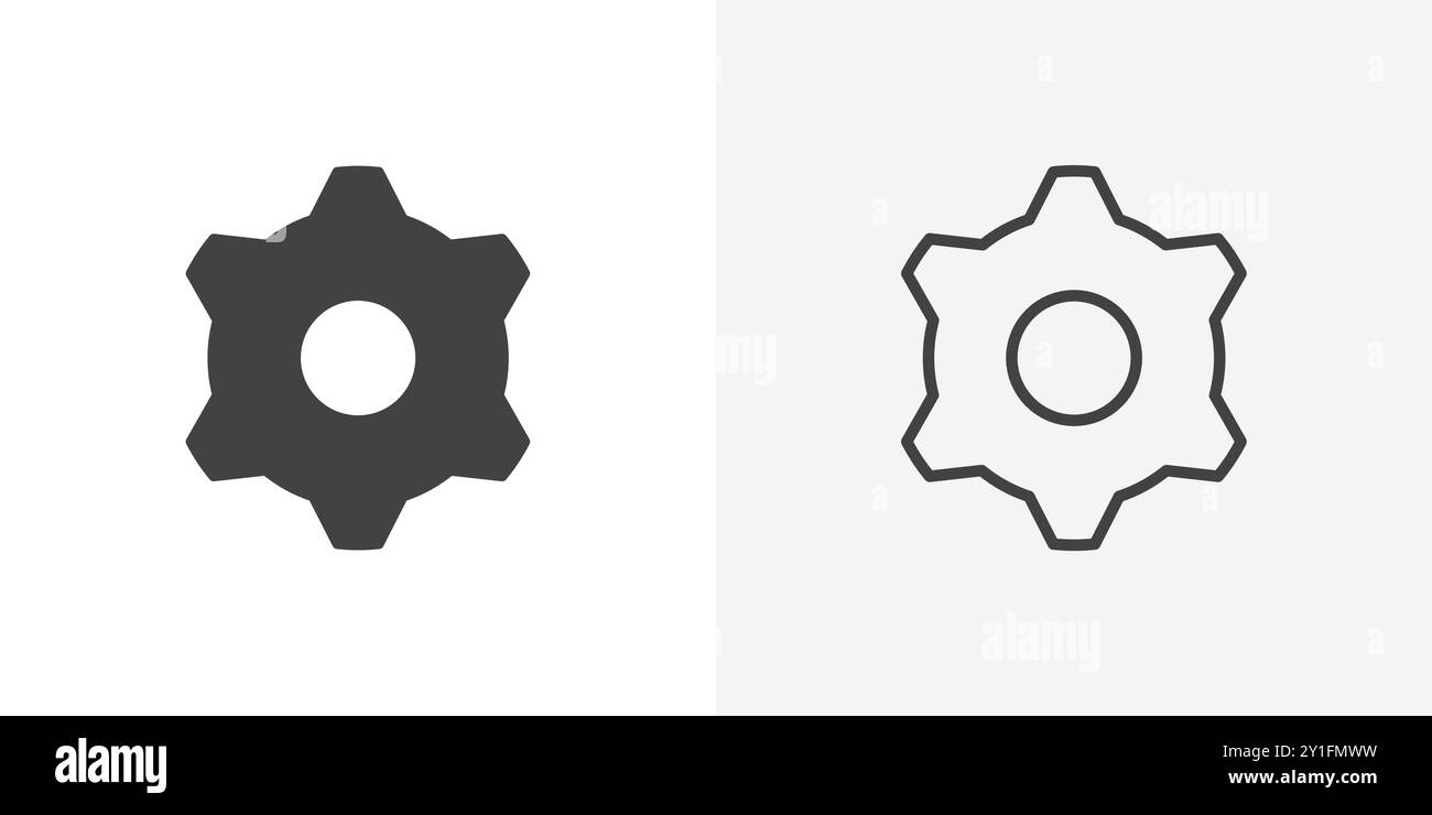 Symbol für Sammlung für flache Konturen in Schwarz-weiß-Hintergrund festlegen Stock Vektor