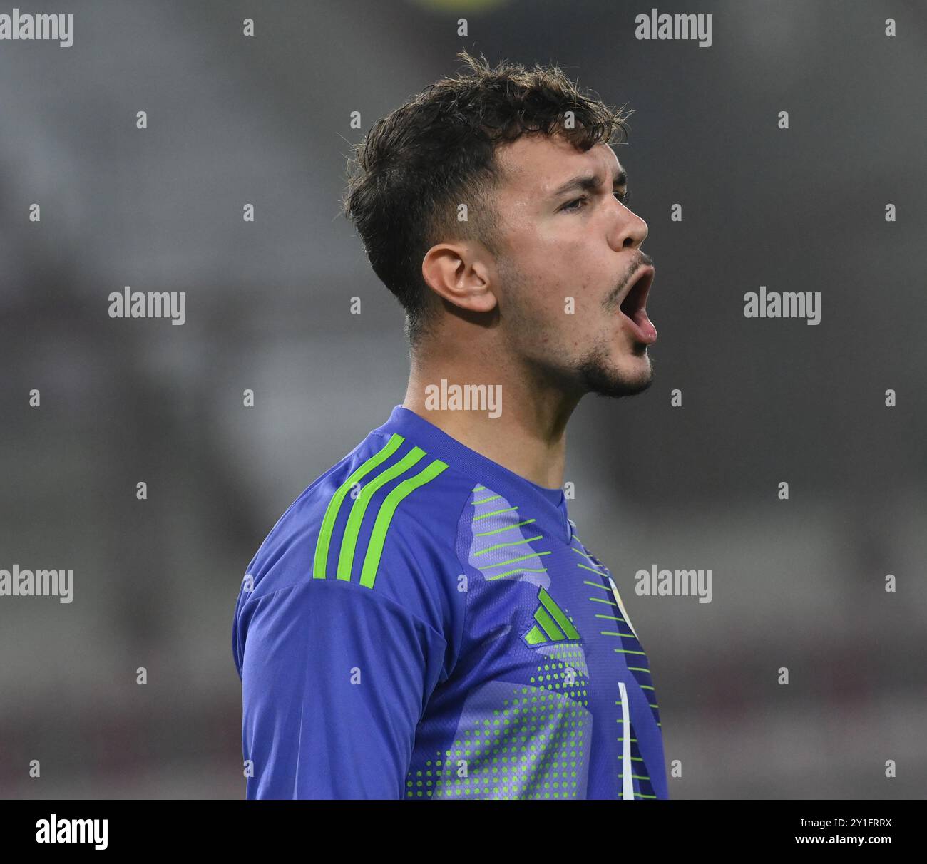 . Qualifikation zur UEFA-U21-Meisterschaft Schottland gegen Spanien. , . Tynecastle Park, Edinburgh. Schottischer Torhüter Cieran Slicker (Ipswich Town) Credit: eric mccowat/Alamy Live News Stockfoto