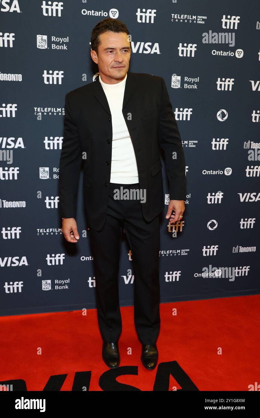Toronto, Kanada. September 2024. Orlando Bloom kam bei der Premiere von „The Cut“ während des Toronto International Film Festivals 2024 am 5. September 2024 im Princess of Wales Theatre in Toronto, Kanada © JPA/AFF-USA.com Credit: AFF/Alamy Live News Stockfoto