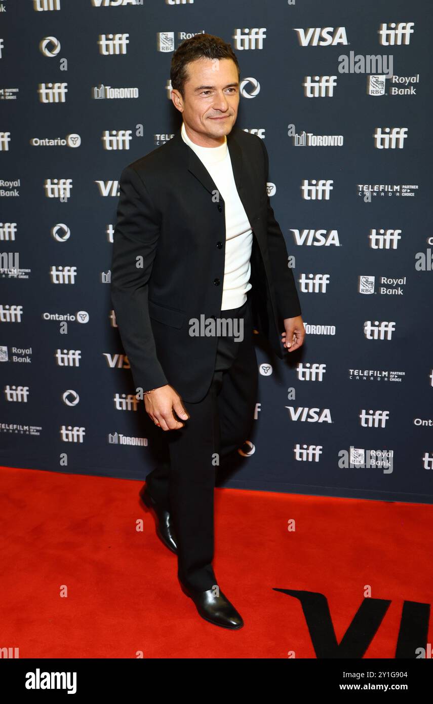 Toronto, Kanada. September 2024. Orlando Bloom kam bei der Premiere von „The Cut“ während des Toronto International Film Festivals 2024 am 5. September 2024 im Princess of Wales Theatre in Toronto, Kanada © JPA/AFF-USA.com Credit: AFF/Alamy Live News Stockfoto