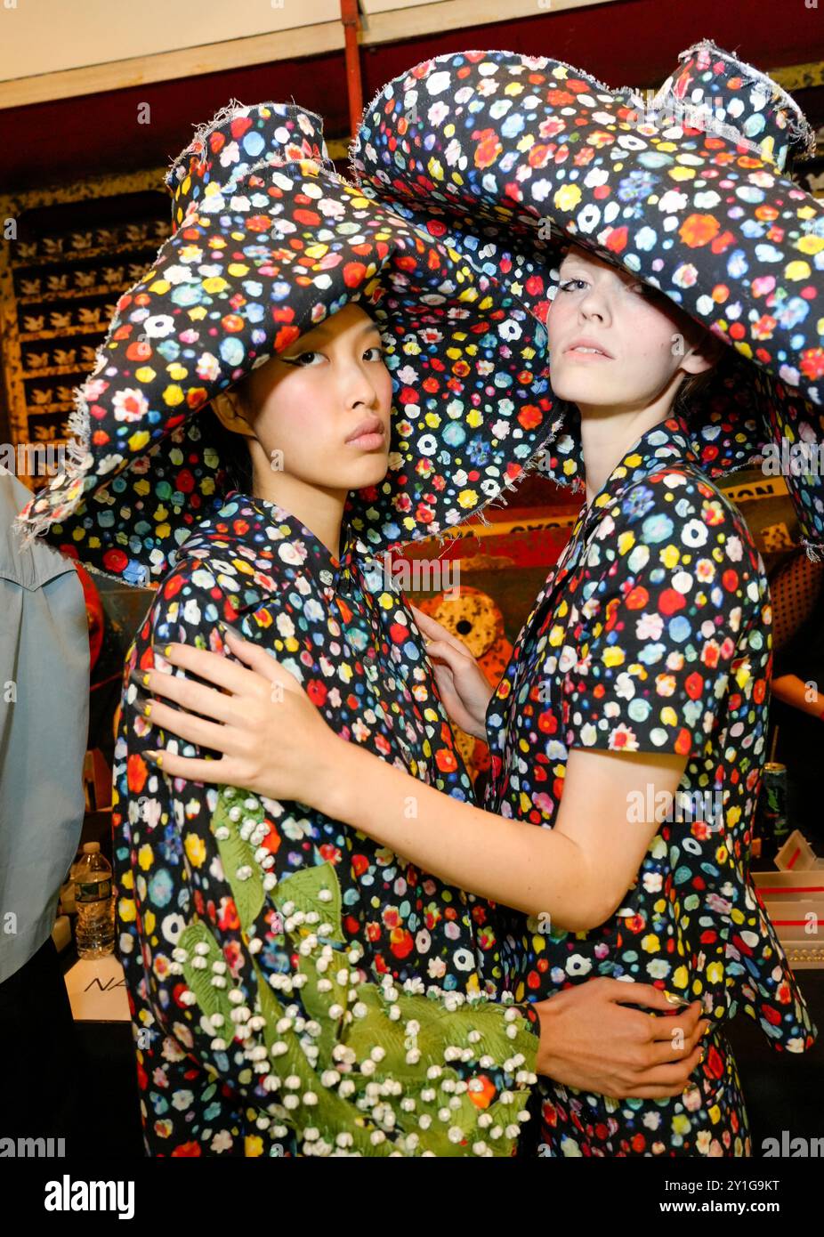 Backstage während der Libertine Spring NYFW Show Freitag, 6. September 2024 in der Elizabeth Street Gallery. Quelle: Jennifer Graylock/Alamy Live News Stockfoto